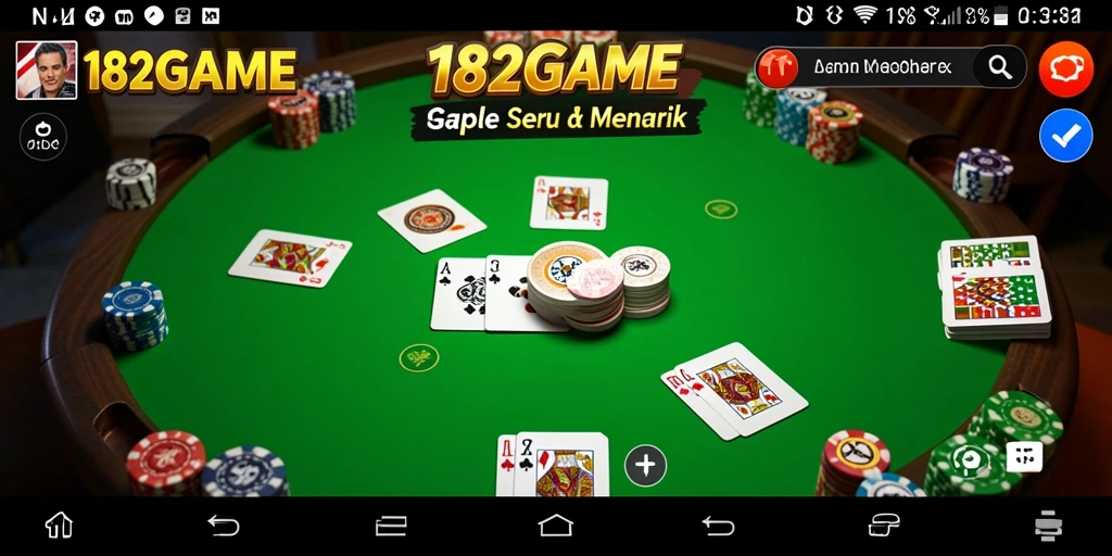Tampilan gameplay Gaple yang menegangkan dan interaktif.