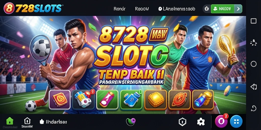 Tampilan gameplay intens dari 8728SLOTS dengan tema olahraga.