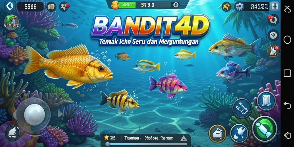 Tampilan screenshot menunjukkan gameplay menembak ikan yang seru dan mendebarkan.
