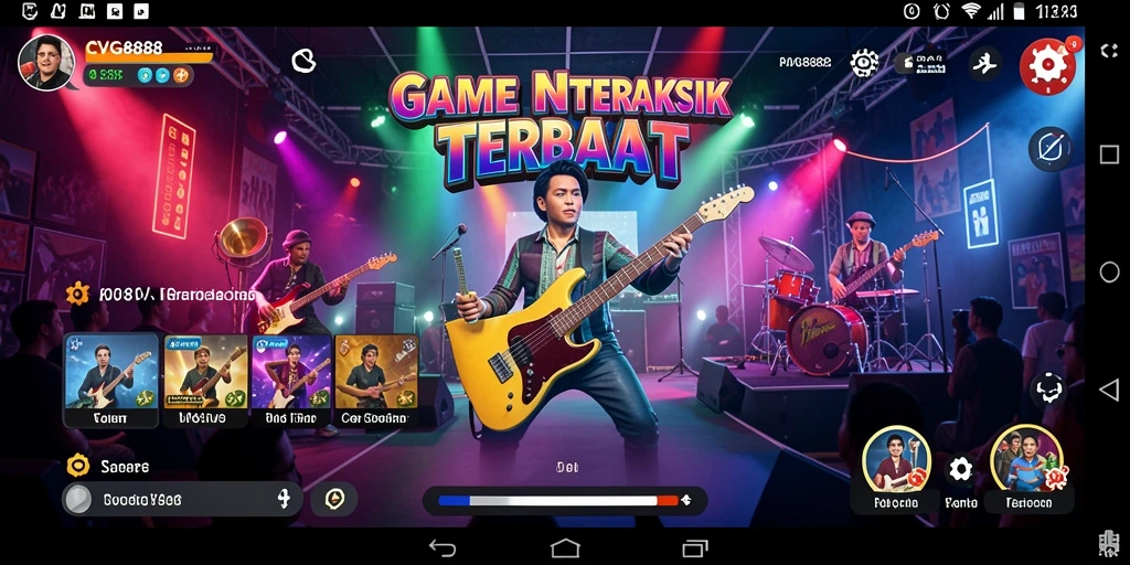 Screenshot gameplay <strong>CVG8888</strong> menampilkan pemain yang mengikuti ritme musik dengan antusias.