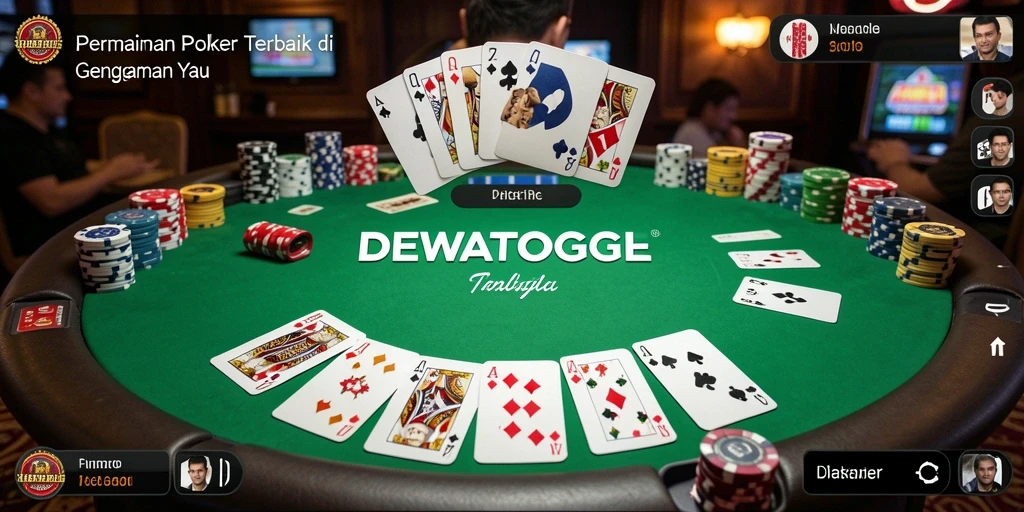 Tampilan gameplay seru di DEWATOGEL saat bermain poker.