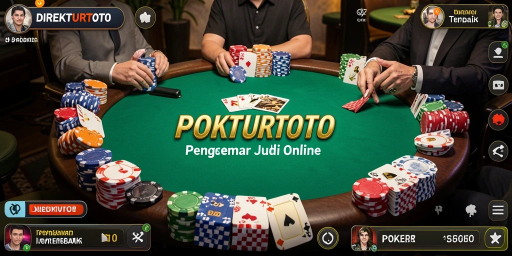 Screenshot utama dari gameplay poker yang menarik di DIREKTURTOTO.