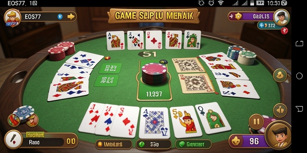 Gameplay seru dan interaktif dari EOS77 dalam permainan Gaple.
