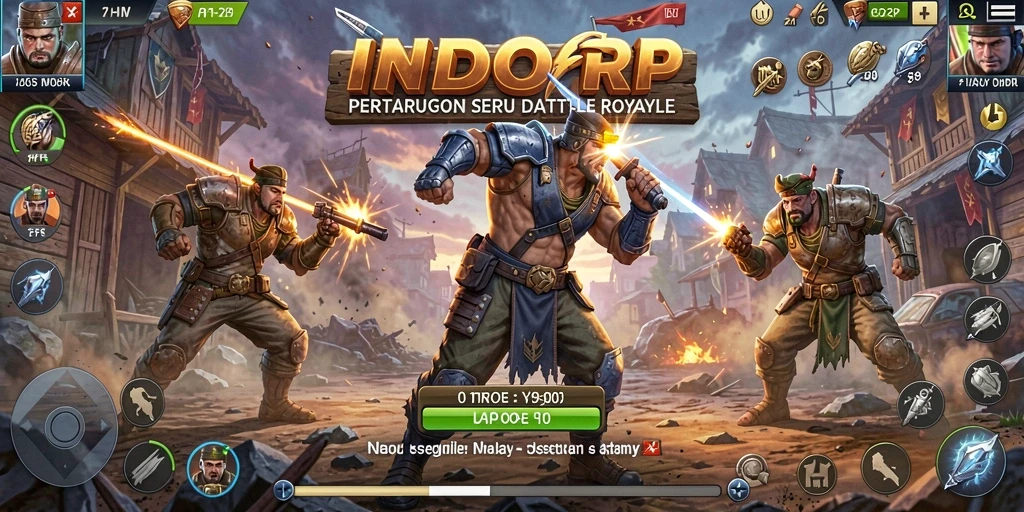 Gambaran gameplay menarik INDORP dalam pertarungan Battle Royale.