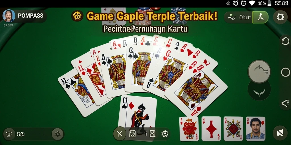 Tampilan gameplay POMPA88 yang menarik saat bermain Gaple.