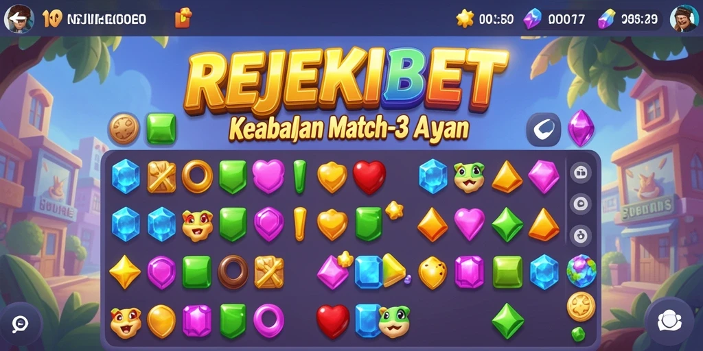Tampilan gameplay seru dalam REJEKIBET dengan grafis colorful.