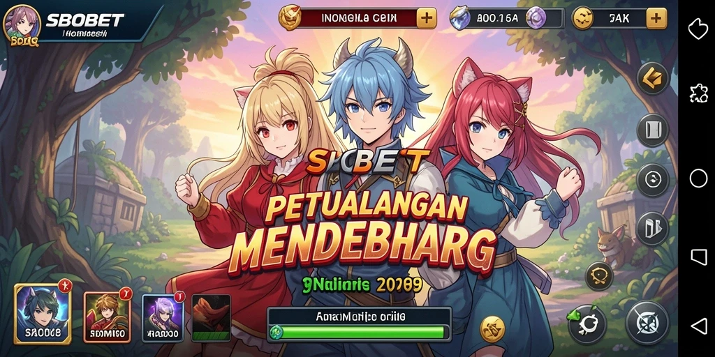 Tampilan gameplay SBOBET yang menakjubkan dengan karakter anime.