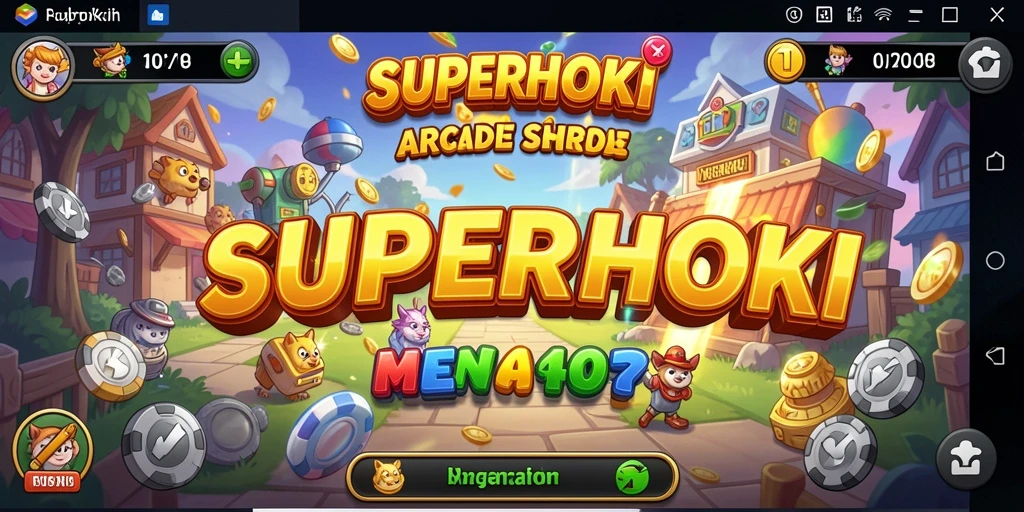 Tampilan gameplay SUPERHOKI yang menantang dan seru.