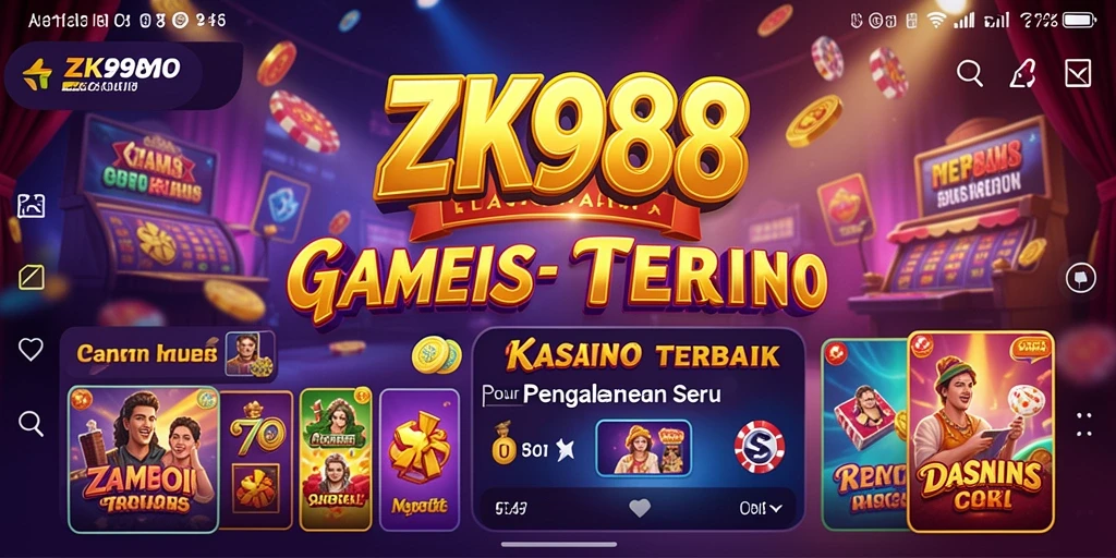 Screenshot gameplay ZK988 menampilkan suasana kasino yang seru dan interaktif.